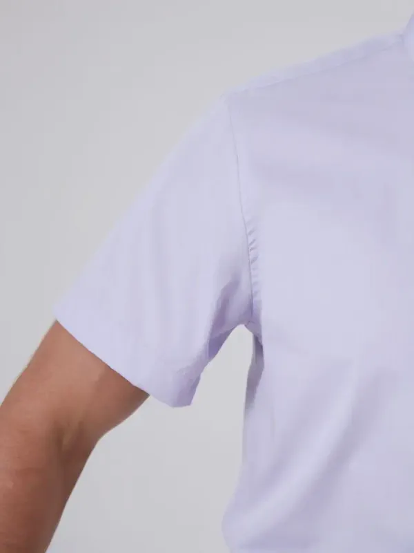 Рубашка приталенная SLIM FIT с коротким рукавом, лавандовая