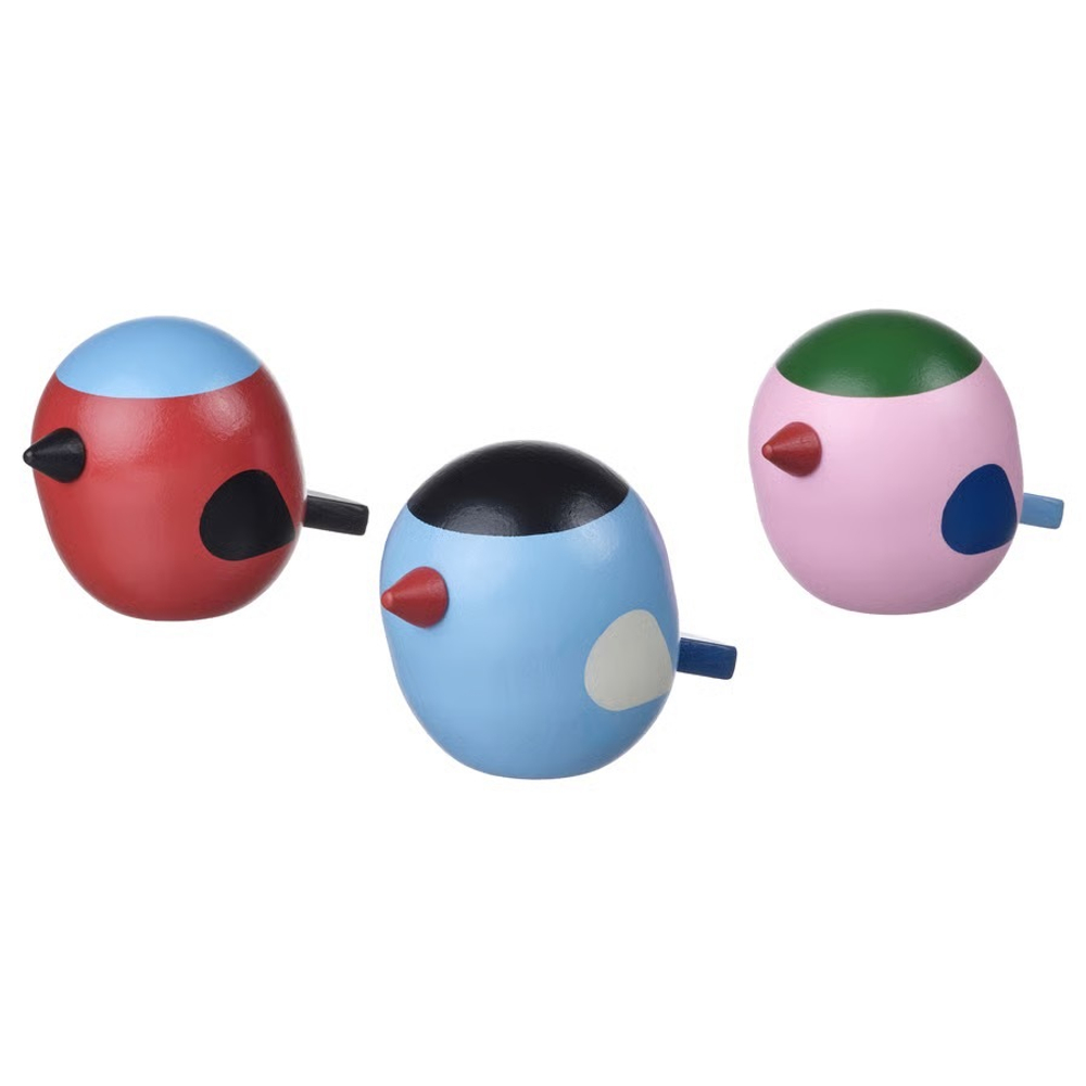 ВИНТЕРФИНТ VINTERFINT Украшение 6 см птицы 3 шт, цветные