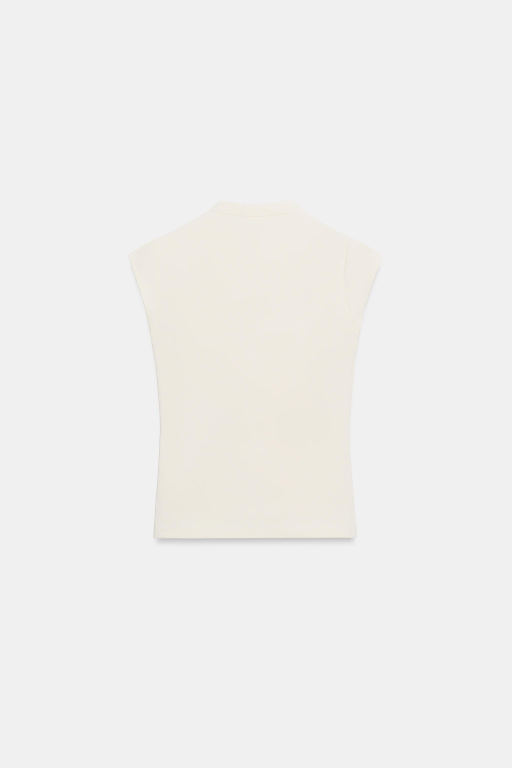 ZARA ЭЛАСТИЧНЫЙ ТОП С ЗАСТЕЖКАМИ-ТОГГЛ, СВЕТЛО-ЖЕЛТЫЙ