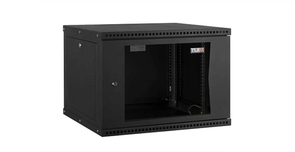 Шкаф настенный 19", 12U TLK TWI-126045-R-G-BK