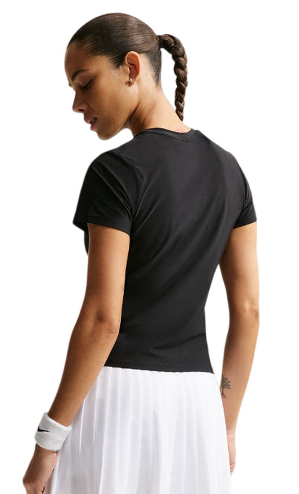 Женская теннисная футболка Nike Victory Dri-Fit Short Sleeve Tennis - black/white