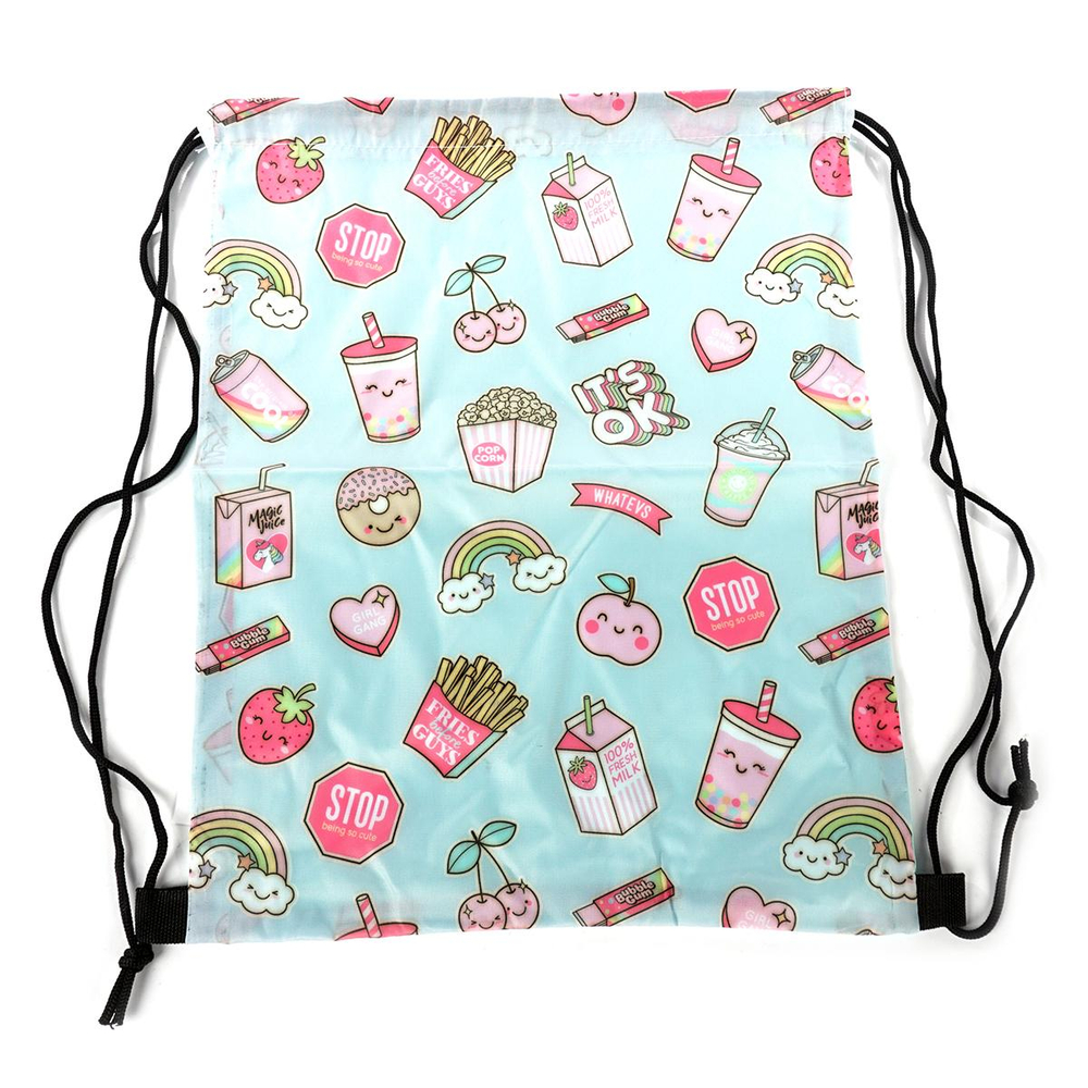 Мешок для обуви 33*40 см, для девочек "Pattern girls", 4 вида микс