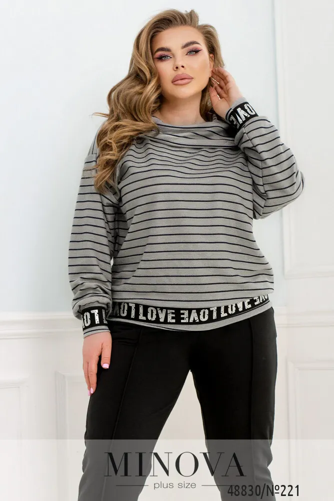 Свитер 221-серый Minova
