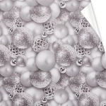 Бумага упаковочная 50х70 см «Волшебные шары», серебро (1 лист)