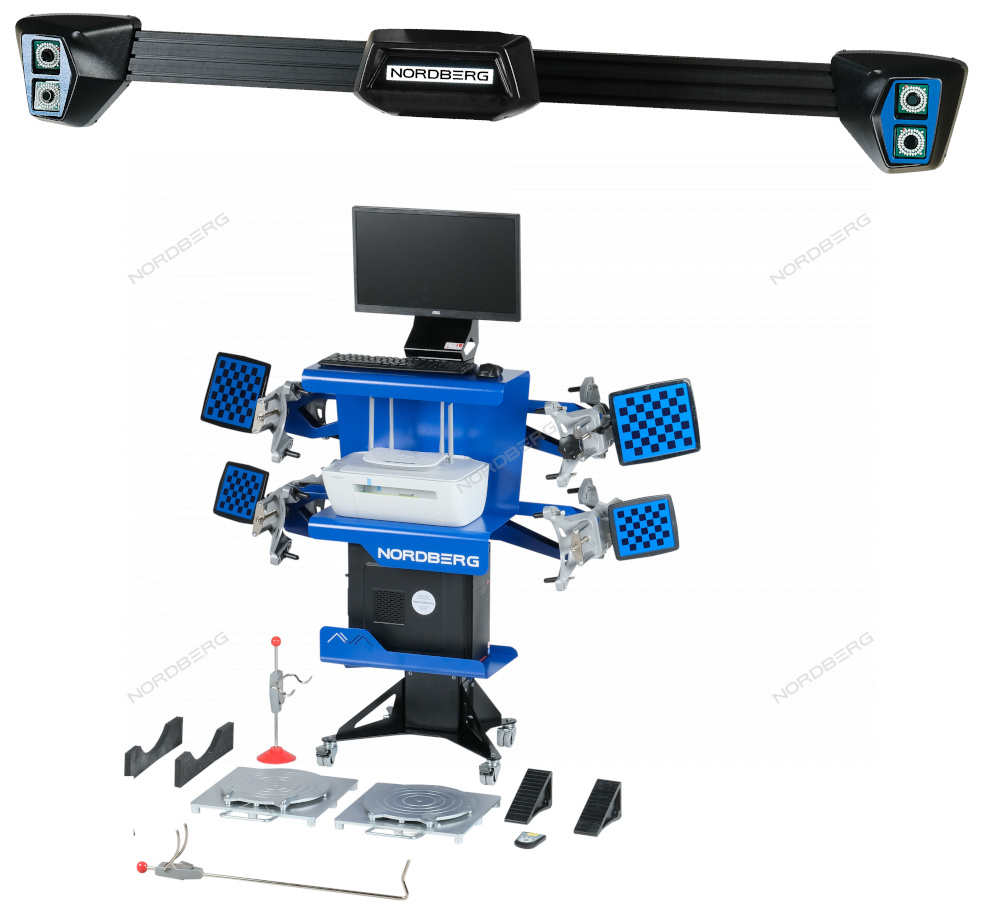 Стенд сход-развал 3D настенный, без колонны NORDBERG C802-C_синий