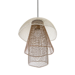 Светильник подвесной vinger, D28х37 см, белый/бежевый/золотой