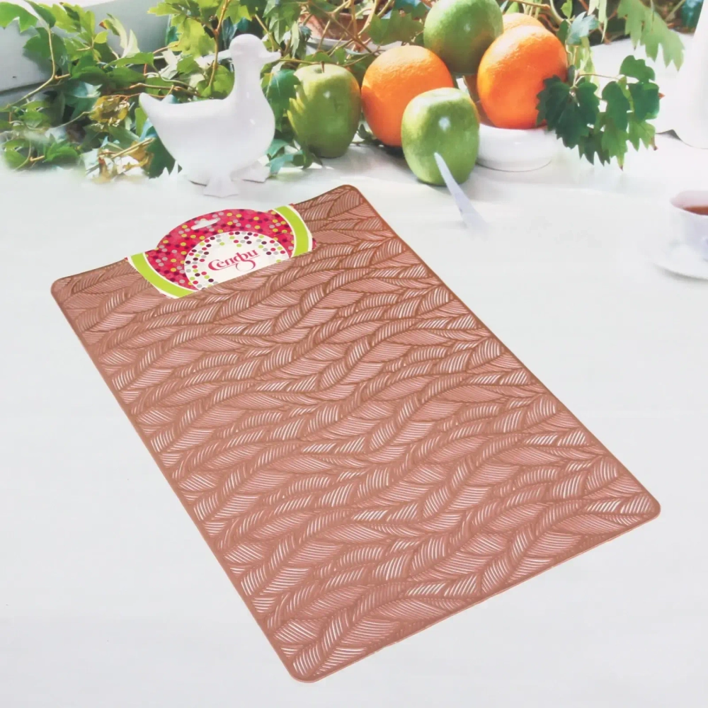 Салфетка на стол 30*45см «Листья» розовое золото