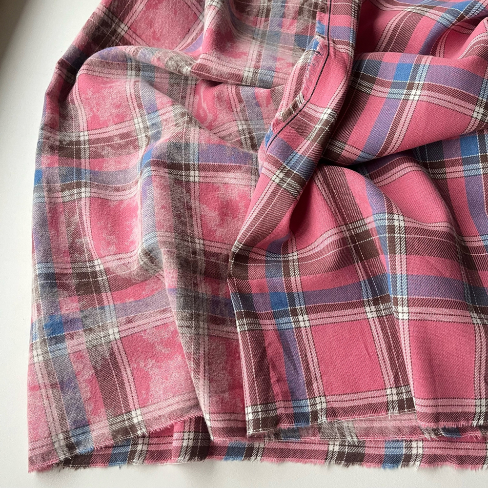 Фуле варенка Розовая клетка