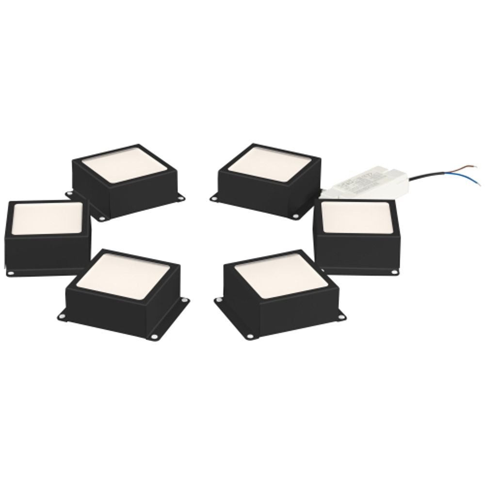 Светильник светодиодный ЭРА SPO-646-3-4K-B6 36Вт 4000К 3420Лм 89х89мм грильято 100х100 домино черный 6 кубиков драйвер | Светильники с внутренним драйвером