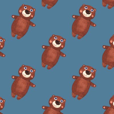 Buy baby fabric animals teddy bears blue gray