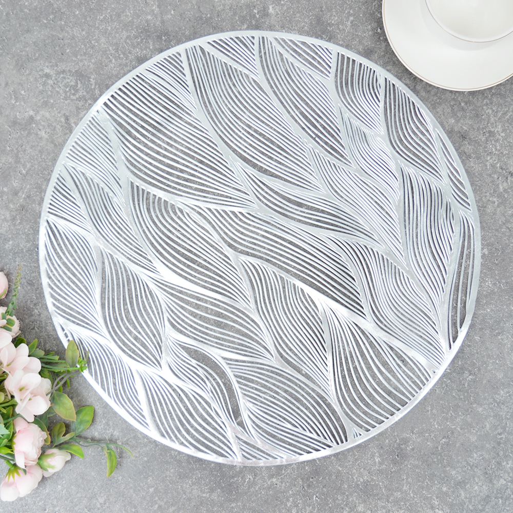 Салфетка сервировочная 38см "Аjour" (серебро)