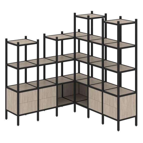 Лофт Угловой внутренний стеллаж VR.L-41  1694*1694*1869