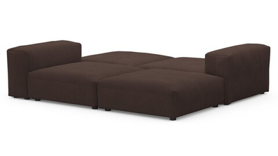 Диван Фиджи Cilium Chocolate 242*137*62 см, Коричневый Вельвет Нераскладной Фиеста