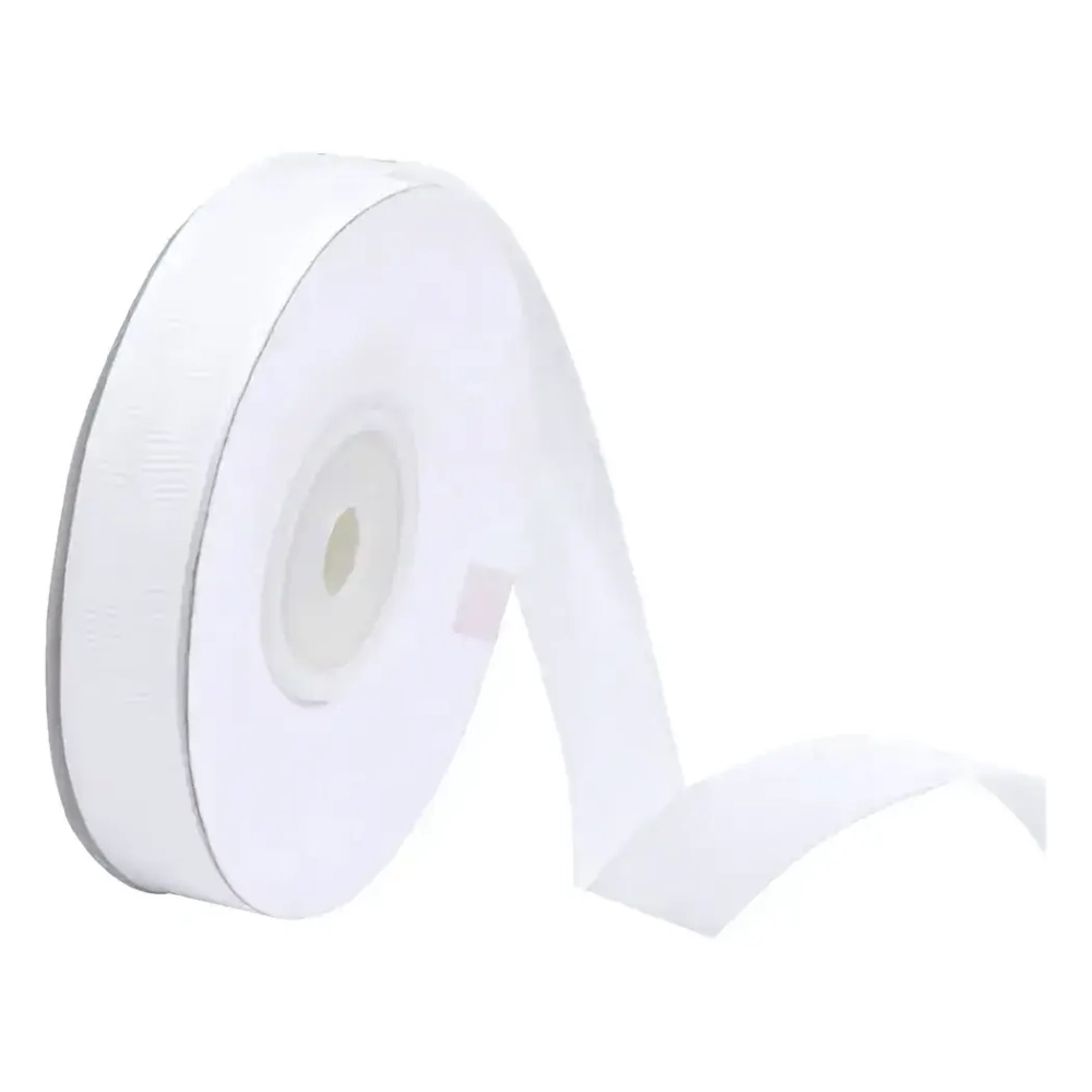 Лента упаковочная репсовая Классика, 12 мм х 22 м, белый