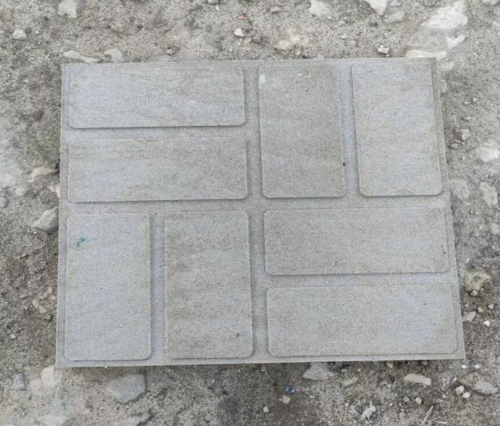 Полимер-песчаная плита тротуарная УНИВЕРСАЛЬНАЯ "8кирпичей" 250x250x20 (графит)