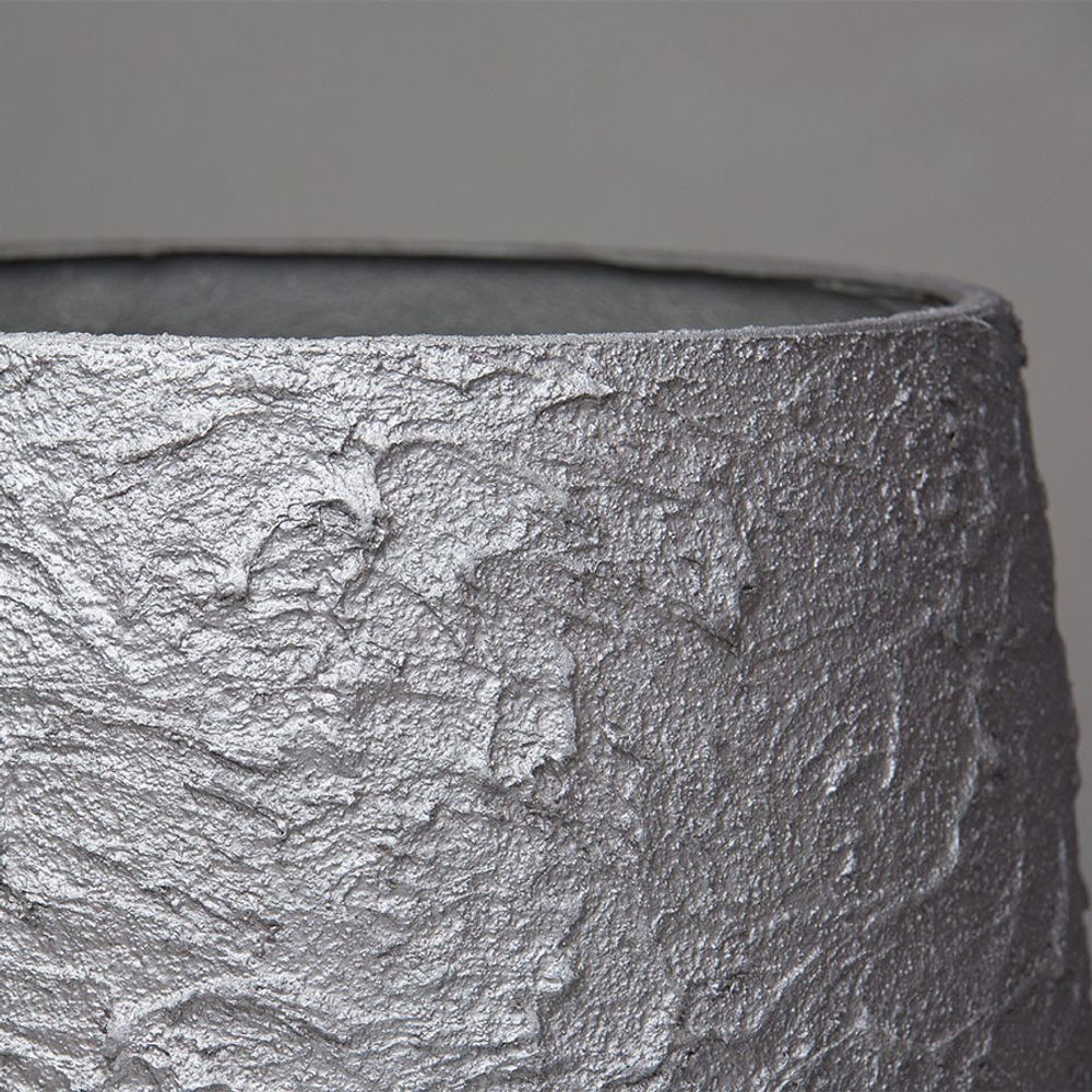 Кашпо CRATER SILVER MAX D100 H110