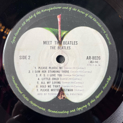 Винтажная виниловая пластинка LP Meet The Beatles (Japan 1973) (No Obi) All My Loving