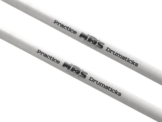 Тренировочные барабанные палочки, алюминий, белые, MDS MDS-5DW