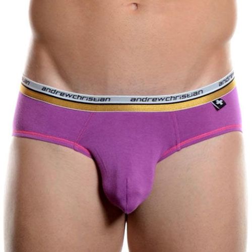 Мужские трусы слипы сиреневые Andrew Christian Vibe Brief Grape  AC3-M086