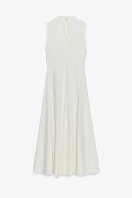 ZARA ДЛИННОЕ ПЛАТЬЕ, ЭКРЮ