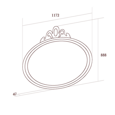 ФЛОРИАНА Зеркало в раме овальное