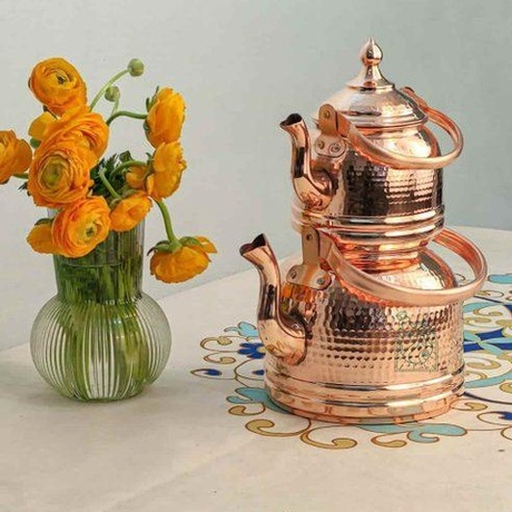 Медный двойной чайник ручной работы Exirmes 30220365 Иран