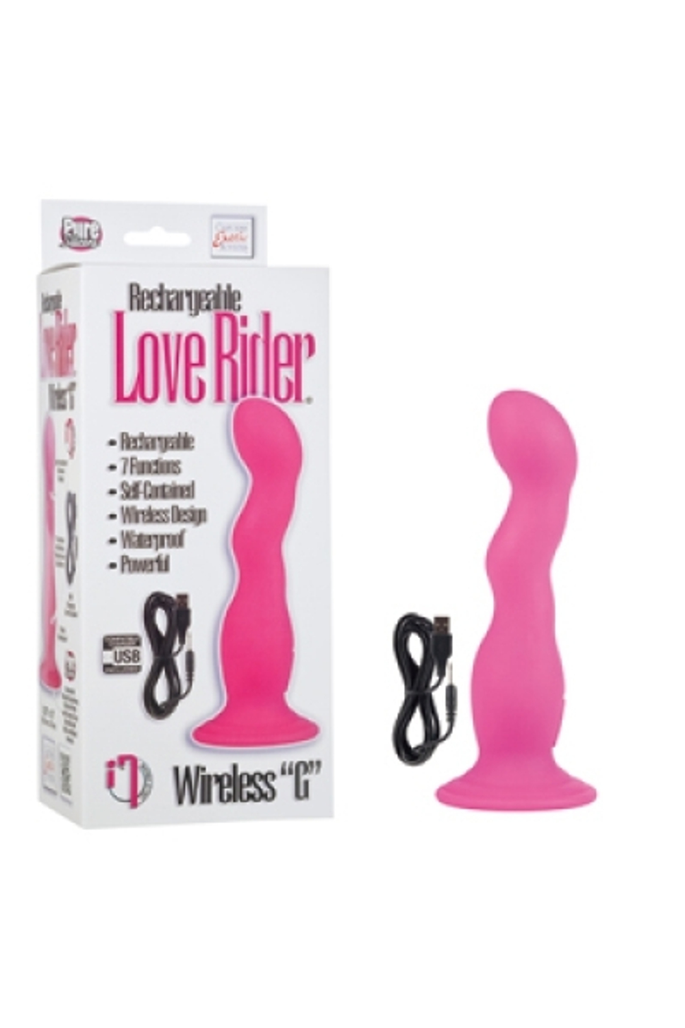 Перезаряжаемый вибромассажер Rechargeable Love Rider Wireless “G” из силикона , розовый