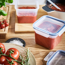IKEA 365+ Контейнер для продуктов с крышкой, квадратный/пластик, 1,4 л
