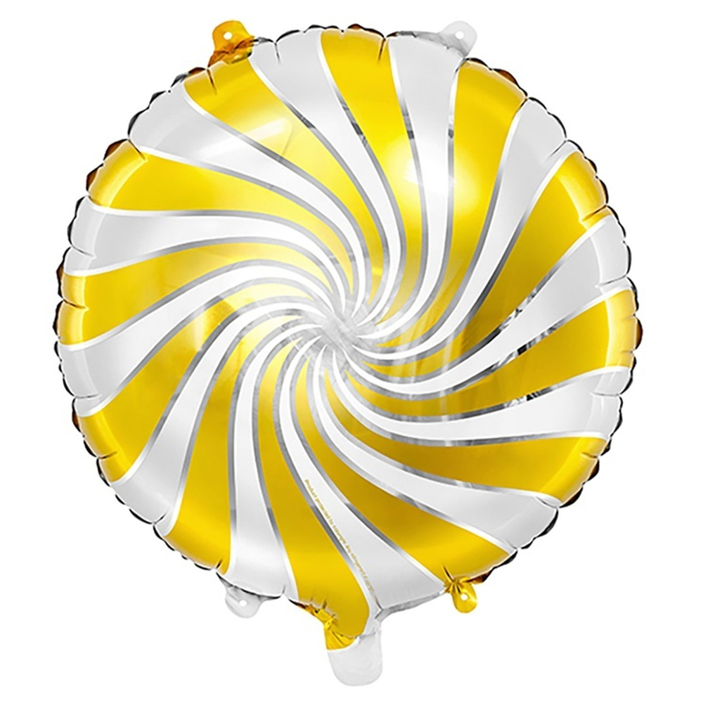 Фольгированная фигура, круг, " Леденец Gold,18"/45СМ