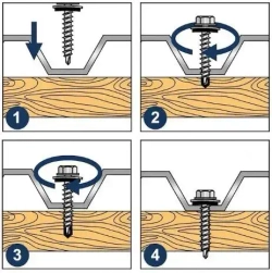 Саморез кровельный RAL6029 4,8х50 4,8х51 зеленая мята 30 штук