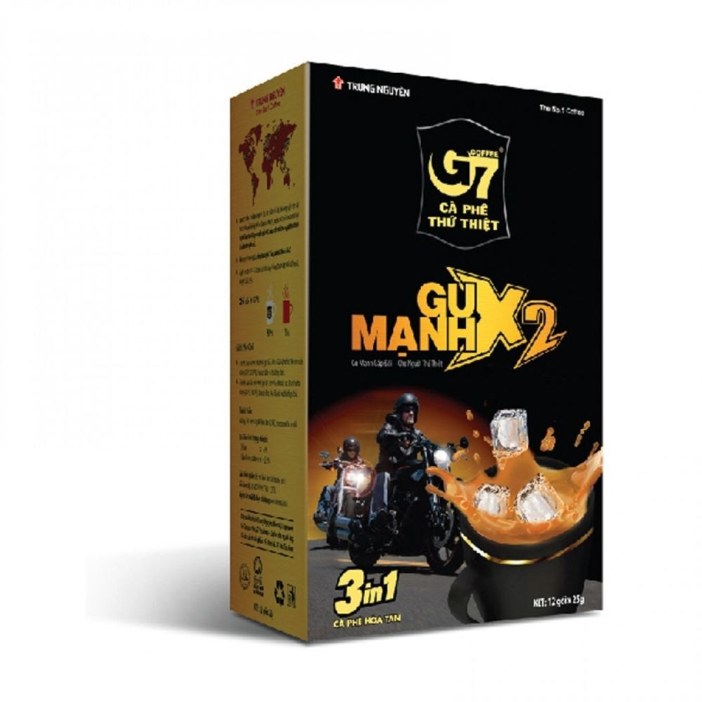 Вьетнамский растворимый кофе G7 крепкий Gu Manh X2 (12*25г) Trung Nguyen