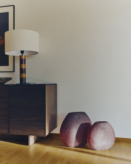 Ваза из бордового стекла Rovena 43,5 см