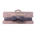 Черный кожаный однослойный чокер с бабочкой (Цвет: черный)