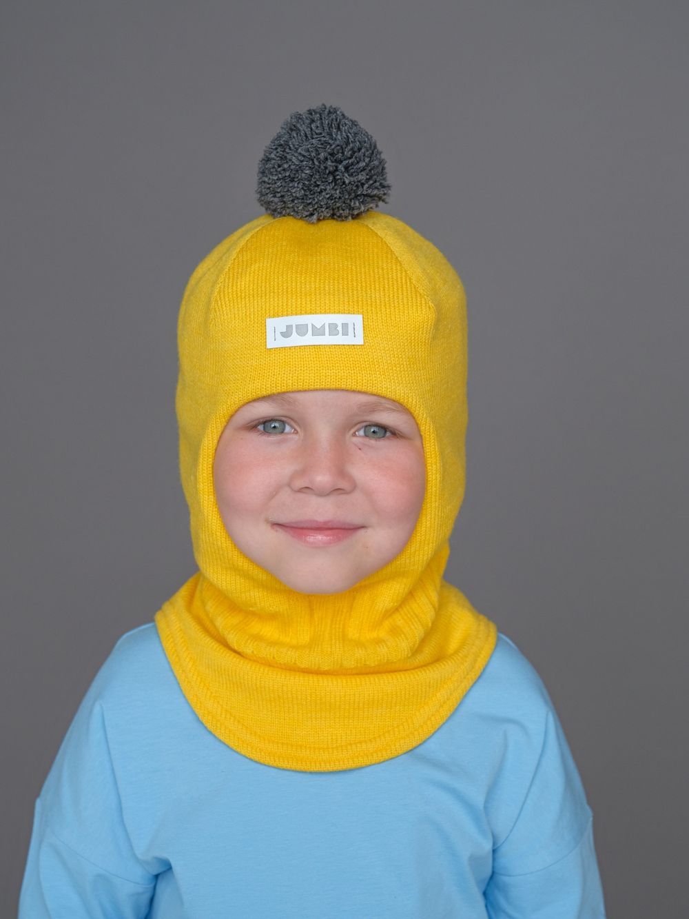 Шлем весенний/осенний вязаный (Горчица) ЧИП