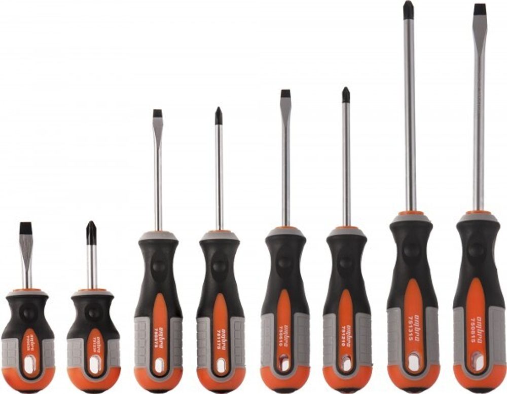 Набор отверток стержневых OMBRA "ROUND GRIP" (8 пр.)   975008