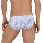 Мужские трусы слипы белые с принтом Clever GLORIOUS BRIEF 114001