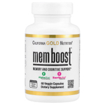 California Gold Nutrition, MEM Boost™, добавка для поддержки памяти и когнитивных функций с альфа-ГФХ, экстрактом ежовика гребенчатого, экстрактом кофейных плодов и фосфатидилсерином, 60 растительных капсул