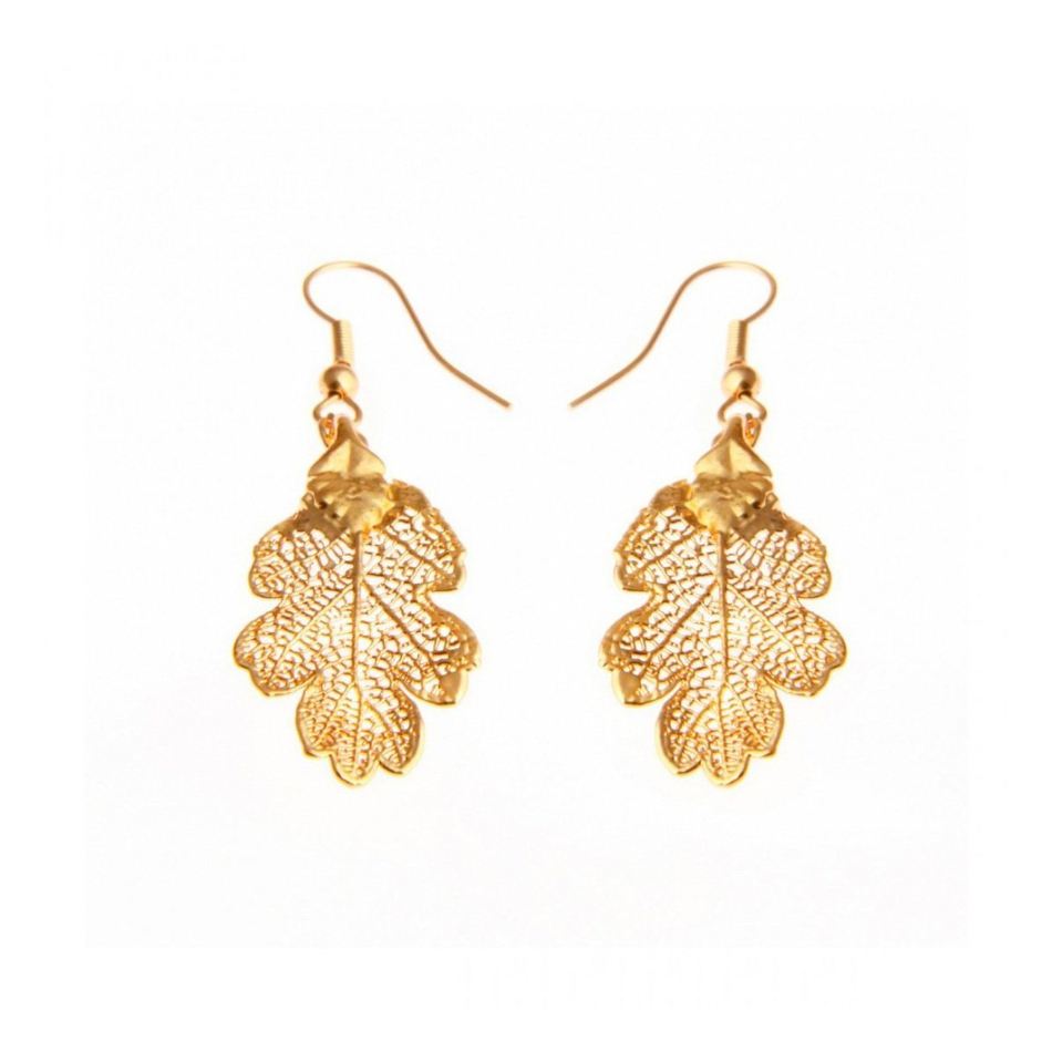Серьги листья Ester Bijoux Дуб LF83C-G BR