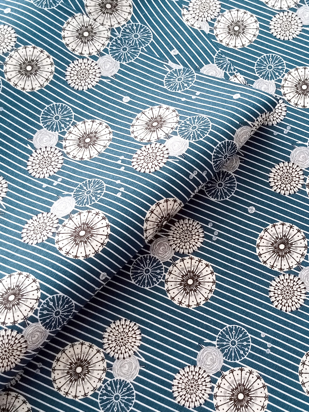 Ткань бязь плательная, рис. "Одуванчики", ширина 150 см, арт. 062