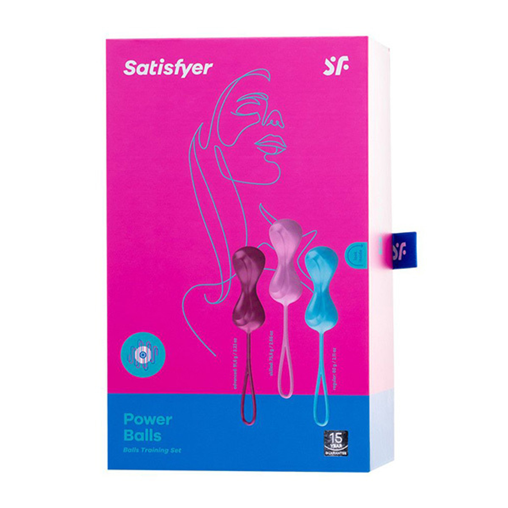 Набор из 3 двойных вагинальных шариков 3,5см Satisfyer Power Balls