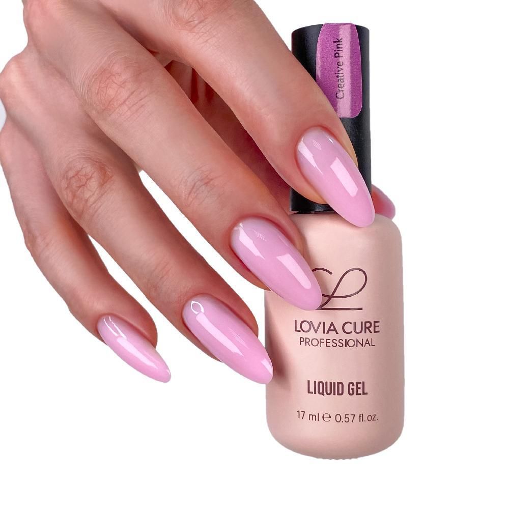 Lovia Cure 4in1 Liquid Gel Creative Pink - Полигель Архитектор розовый, 17 мл
