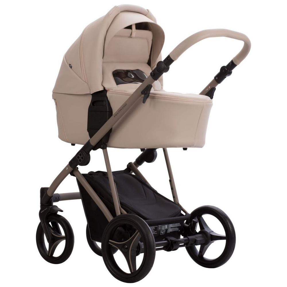 Детская коляска Bebetto Pelpasso Pro 2 в 1 02 св.бежевая кожа