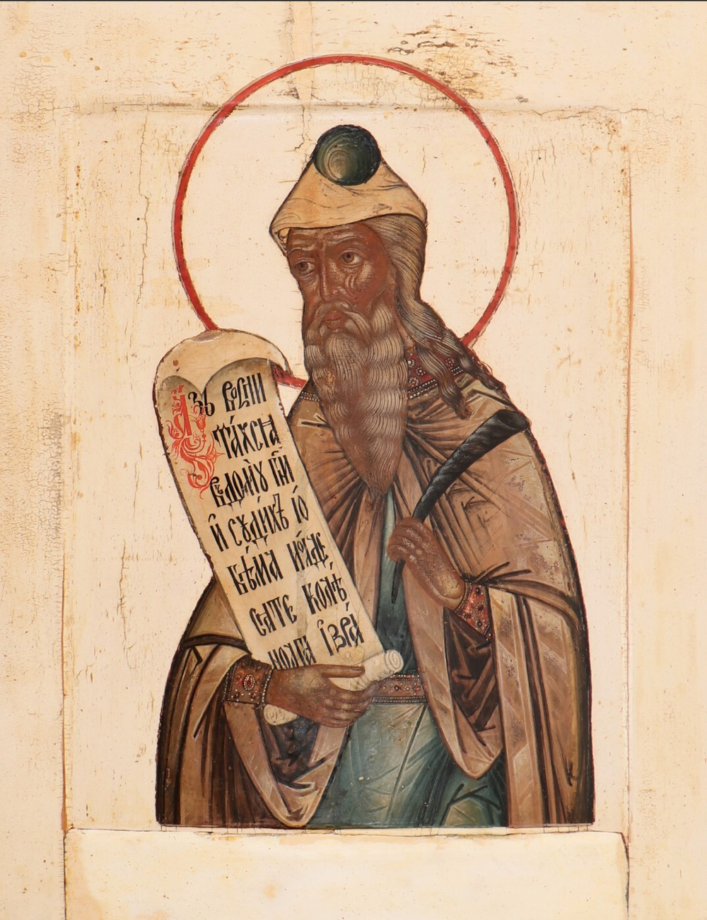 Захария (Захарий) праведный Пророк, отец Иоанна Предтечи. Деревянная икона на левкасе мастерская Иконный Дом