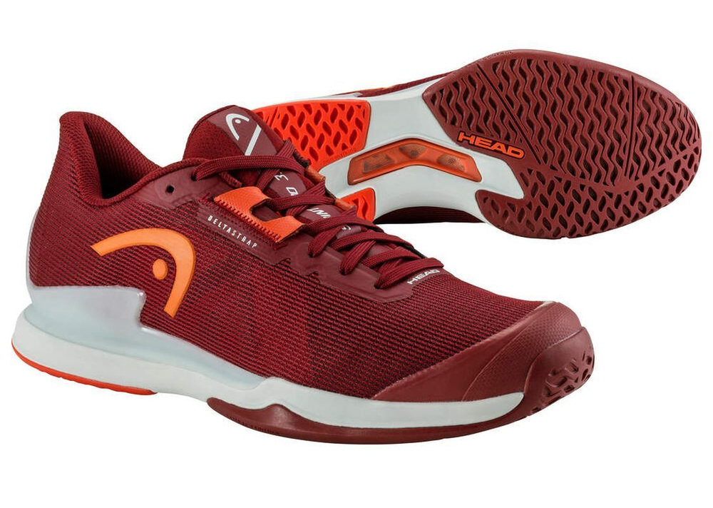 Мужские кроссовки теннисные Head Sprint Pro 3.5 - dark red/orange