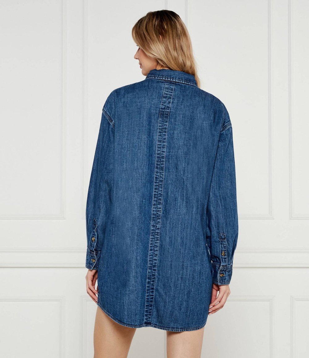 Джинсовая рубашка Guess Jeans - голубой(W5RH89 D5M84)