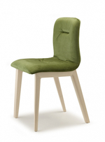 Стул с обивкой Scab Design Natural Alice Pop, беленый бук, зеленый