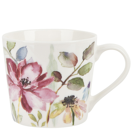 Кружка "Floristry" v=400мл (фарфор) (min12) (транспортная упаковка)