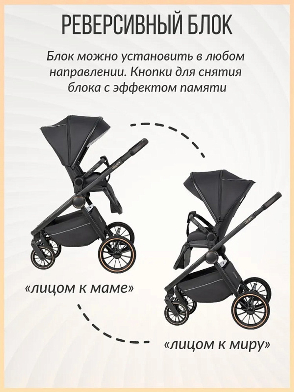 Детская коляска Farfello Liberty 3 в 1 Black magic/Магический черный LBR-1