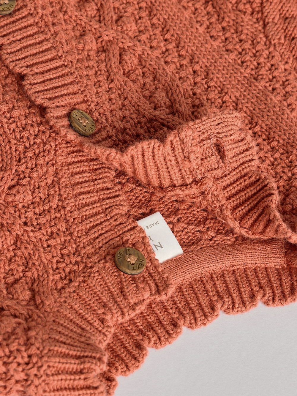 Вязаный кардиган для малышей Next K82-413, Кирпичный