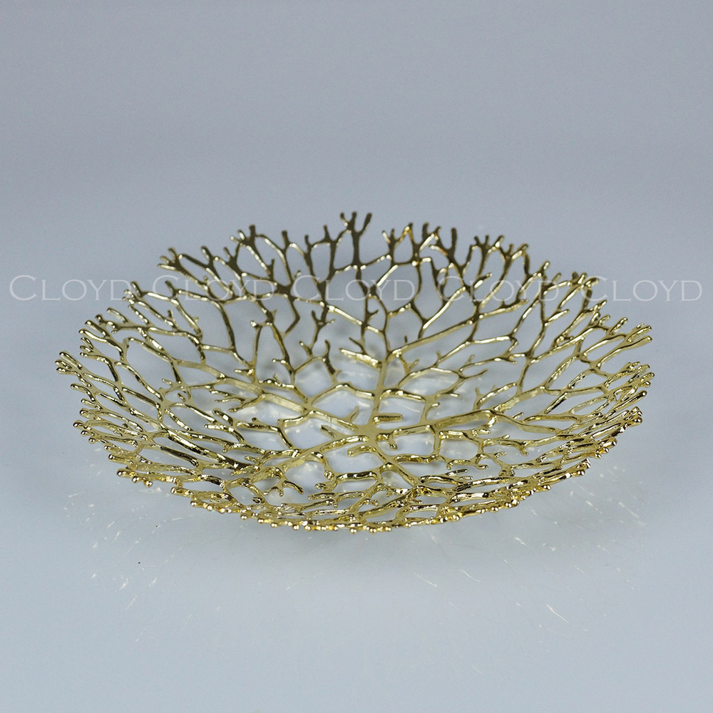 Ваза Cloyd MALACCA Vase / Ø22 см - золото (арт.50162)